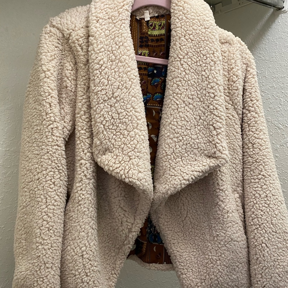 Sherpa drape coat
